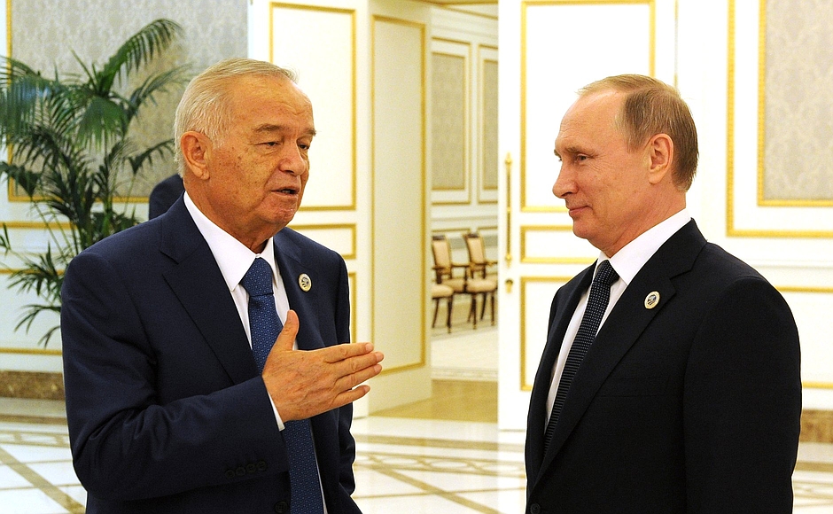 Ислам Каримов с президентом России Владимиром Путиным на саммите ШОС 23 июня 2016 года; фото: kremlin.ru