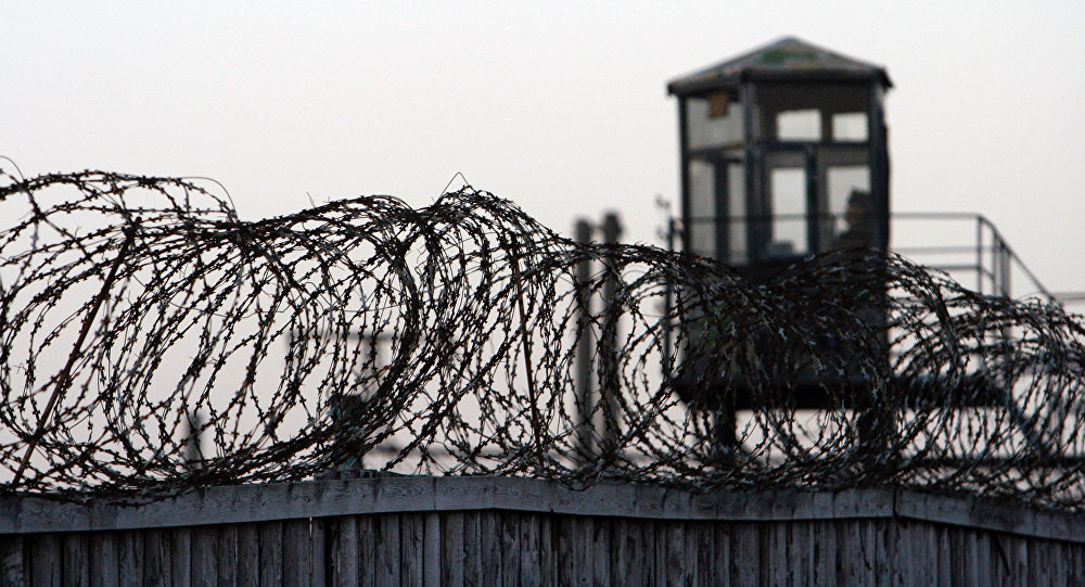 Тюремная вышка в одной из тюрем Узбекистана; фото: Спутник