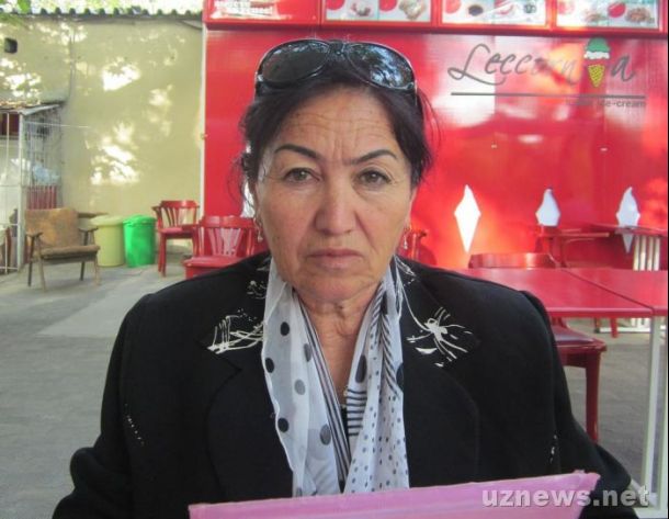 Мать умершего в милиции Сурхандарьи предпринимателя Каромат Кадырова; фото: Uznews.net