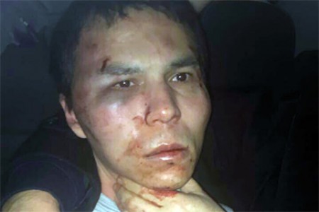 Гражданин Узбекистана Абдулкадыр Машапипов после задержания турецкой полицией, обвиняется в расстреле ночного клуба 1 января; фото из открытых источников