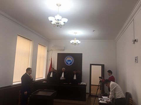 Заседание суда по делу Омуркбека Текебаева в Бишкеке; фото: Ц-1