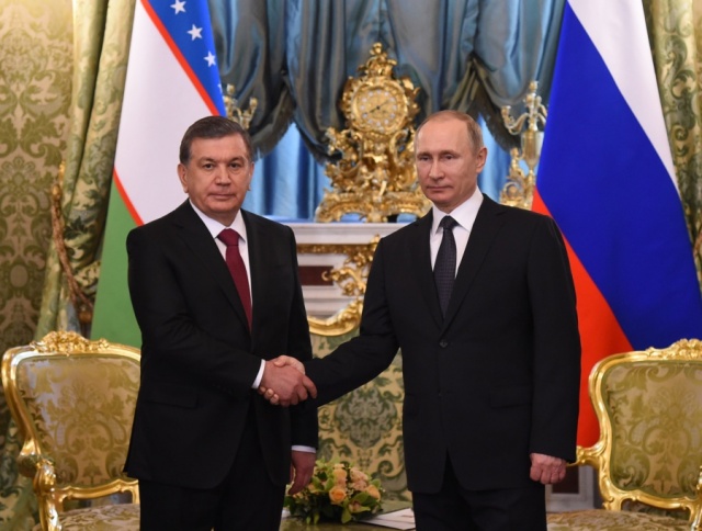 Президент Узбекистана Шавкат Мирзиёев и президент России Владимир Путин; фото: Kremlin.ru