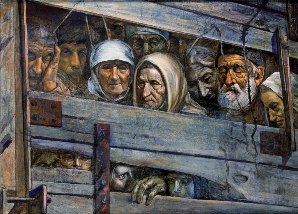 Картина художника Рустема Эминова «Депортация татар»
