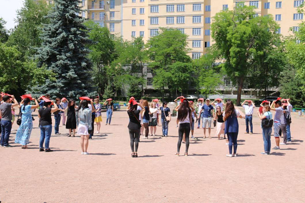 Во время акции в Бишкеке; фото: участников 