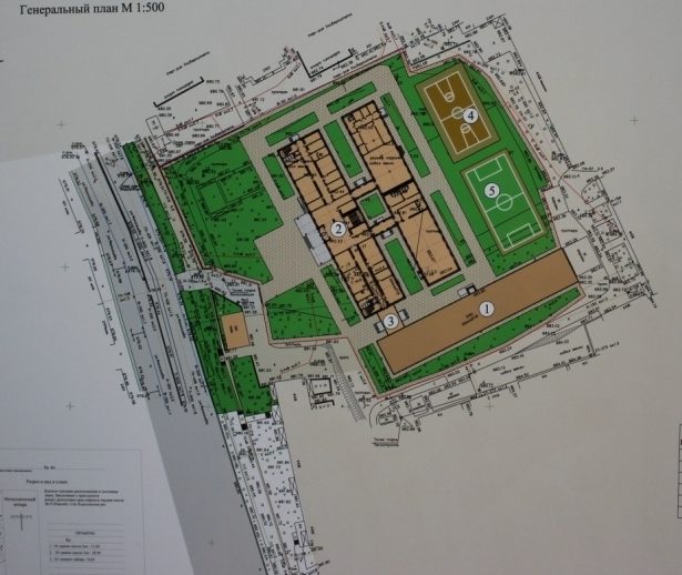 План земельного участка, на котором будет построена школа; фото: Ц-1
