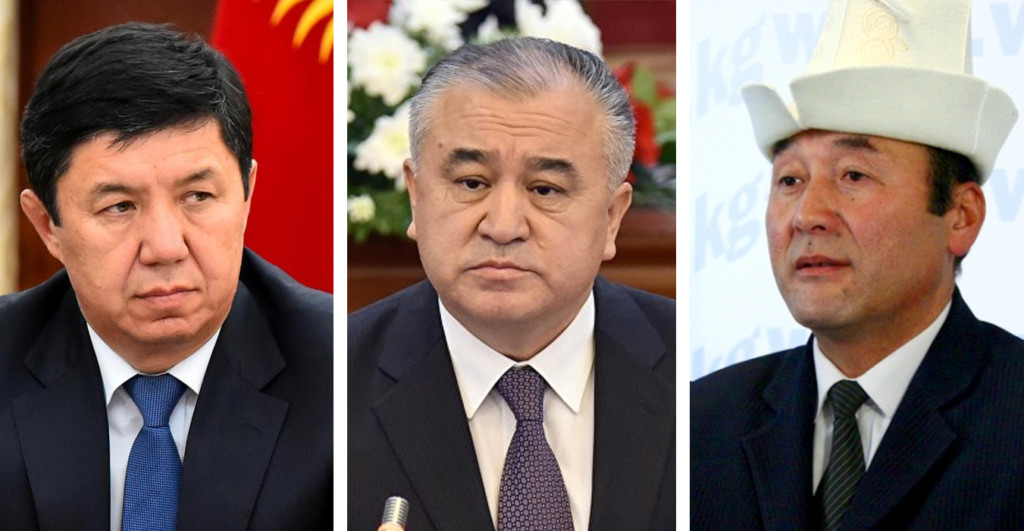 Темир Сариев, Омурбек Текебаев и Назарбек Нышанов - кандидаты в президенты Кыргызстана; коллаж: Ц-1