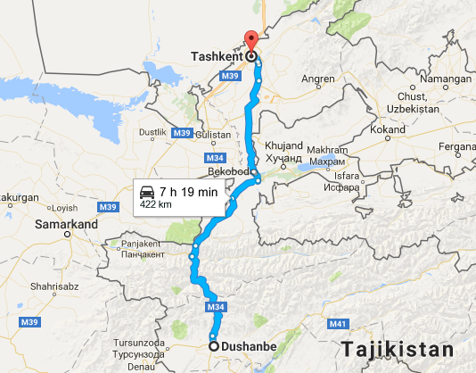dushanbe-to-tashkent-google-maps