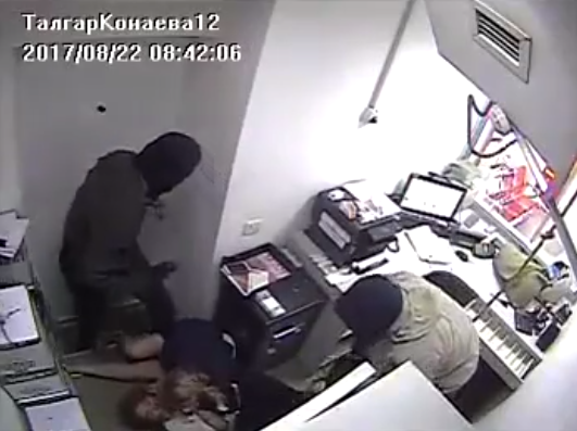 Ограбление Каспи Банка в Талгаре; скриншот