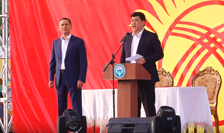 Выступает лидер парламентской фракции «Онугуу-Прогресс» Бакыт Торобаев; скриншот