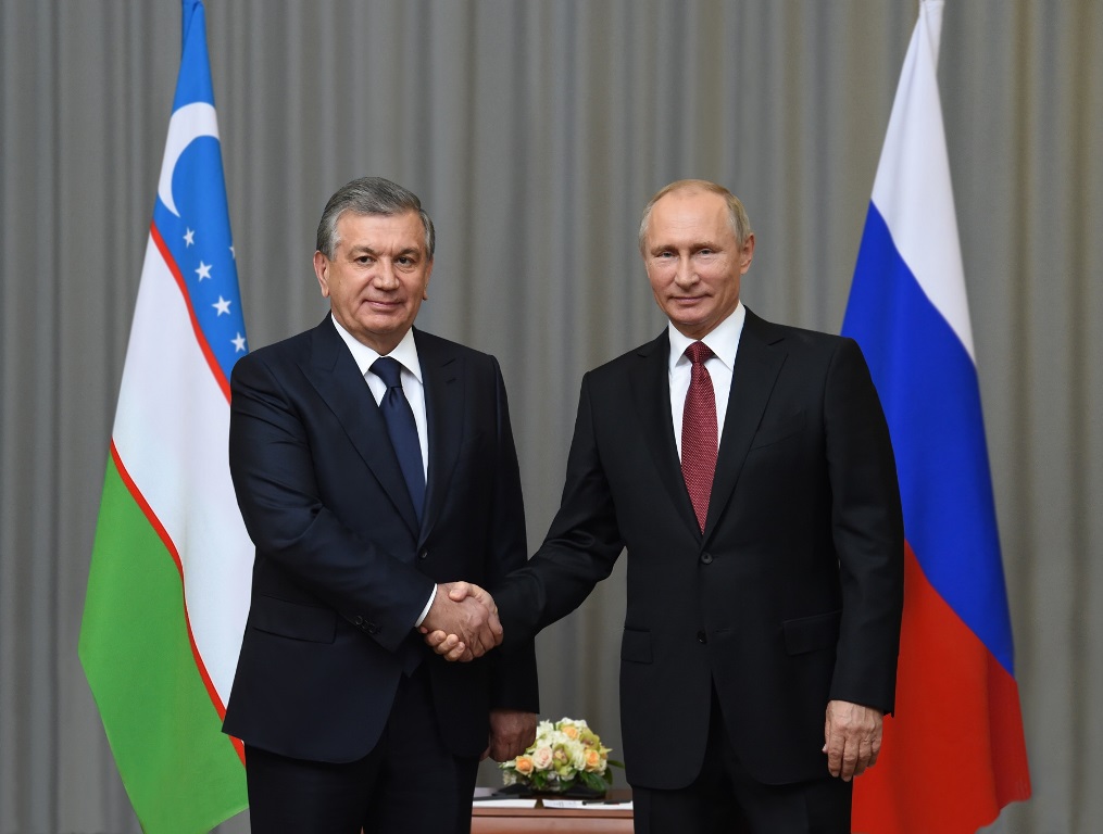 Президенты России и Узбекистана на саммите в Сочи; фото: press-service.uz