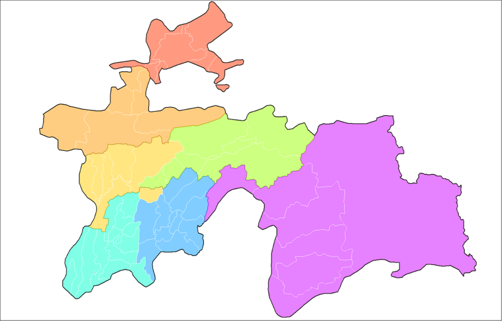 Карта Таджикистана; фото: Wikipedia