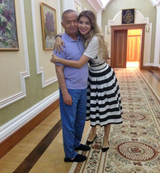 Гульнара с отцом Исламом Кариовым; фото: открытый источник