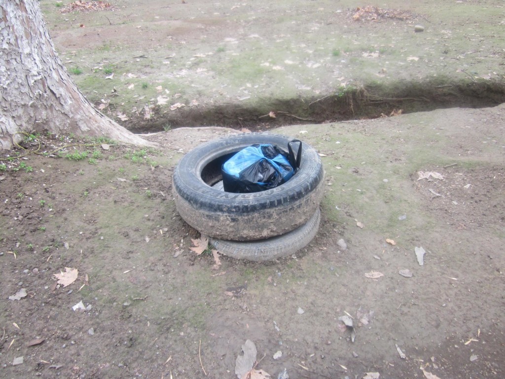 Некоторые в Ташкенте выбрасывают мусор вот таким образом; фото: Ц-1