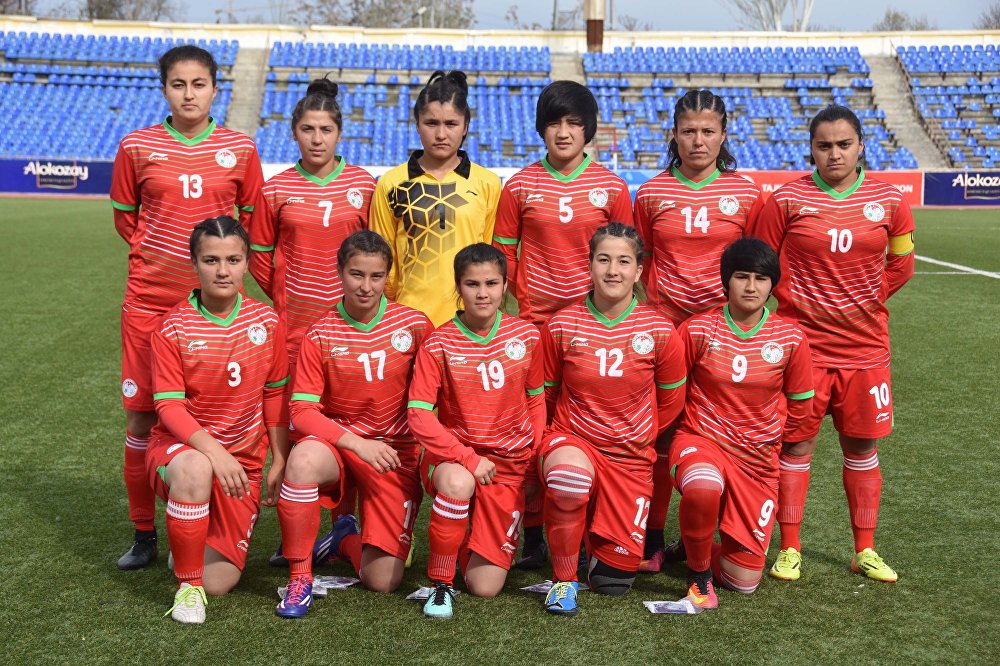 Состав женской сборной Таджикистана с отбора Кубка Азии-2018; фото: Sputnik