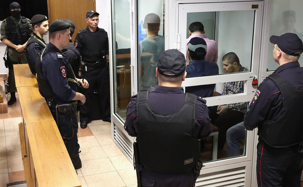 Суд над «бандой ГTA» в Мособлсуде. 9 августа 2018 года; фото: Вячеслав Прокофьев / ТАСС 