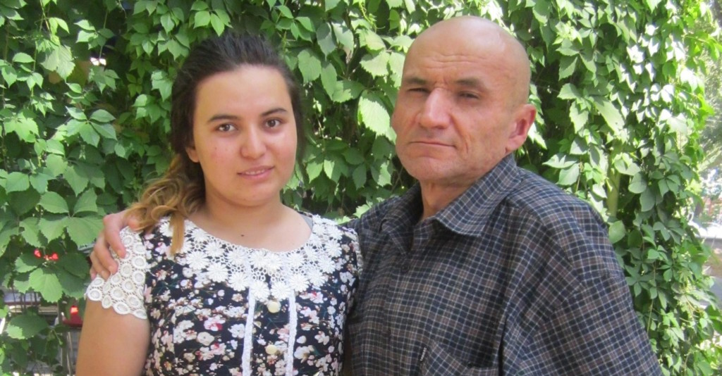 Джамшид Каримов с дочерью Женей; фото: Ц-1