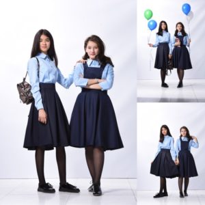 Образец школьной формы в Узбекистане для девушек; фото: enews.uz