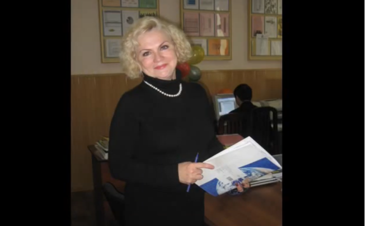 Светлана Ивановна Герасимова в школе № 50 в Ташкенте; скриншот