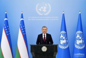 Президент РУз Шавкат Мирзиёев выступает перед Генассамблеей ООН; president.uz