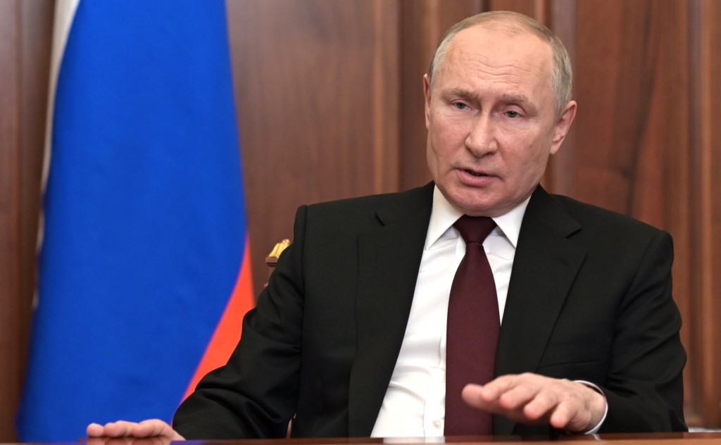 Президент России Владимир Путин о признании ДНР и ЛНР; фото: Кремль